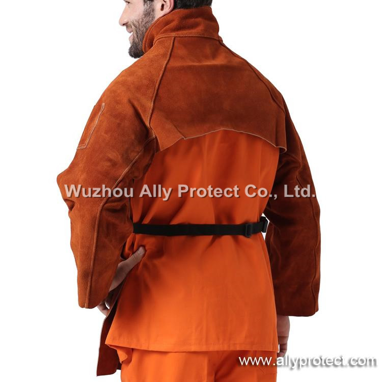 AP-7188/7189 Coffee Leather Cape Sleeves&Bib